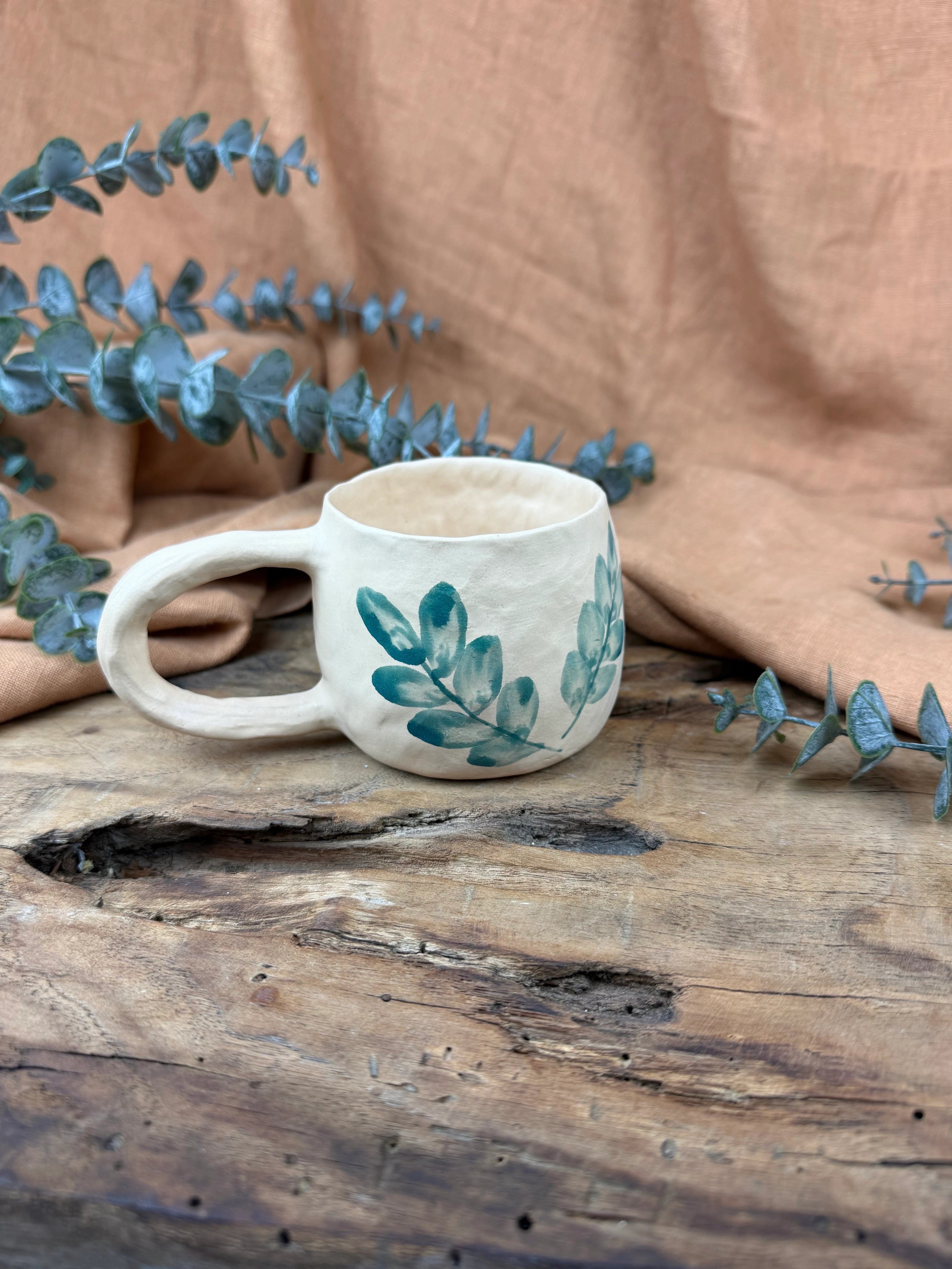 El Yapımı Stoneware Seramik Mat Dokulu 250ml mug