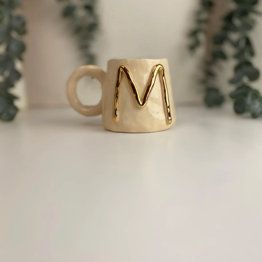 24K ALTIN M HARFLİ FİNCAN