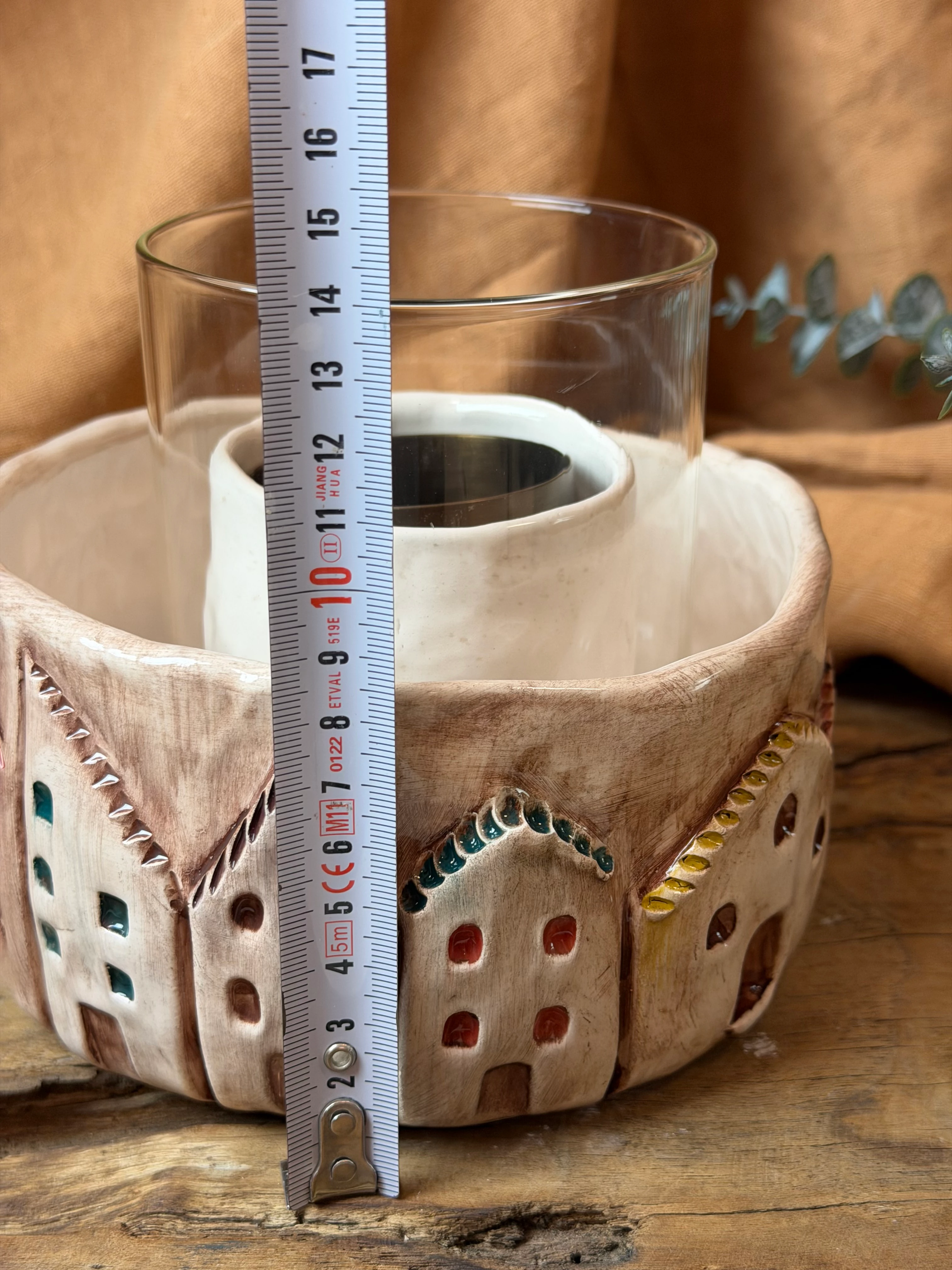 Sgrofıtto Detaylı El Yapımı Stoneware Masa Üstü Ateş Çukuru / MAHALLE