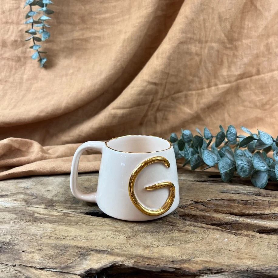24K ALTIN DETAYLI "G" HARFLİ 250ml MUG