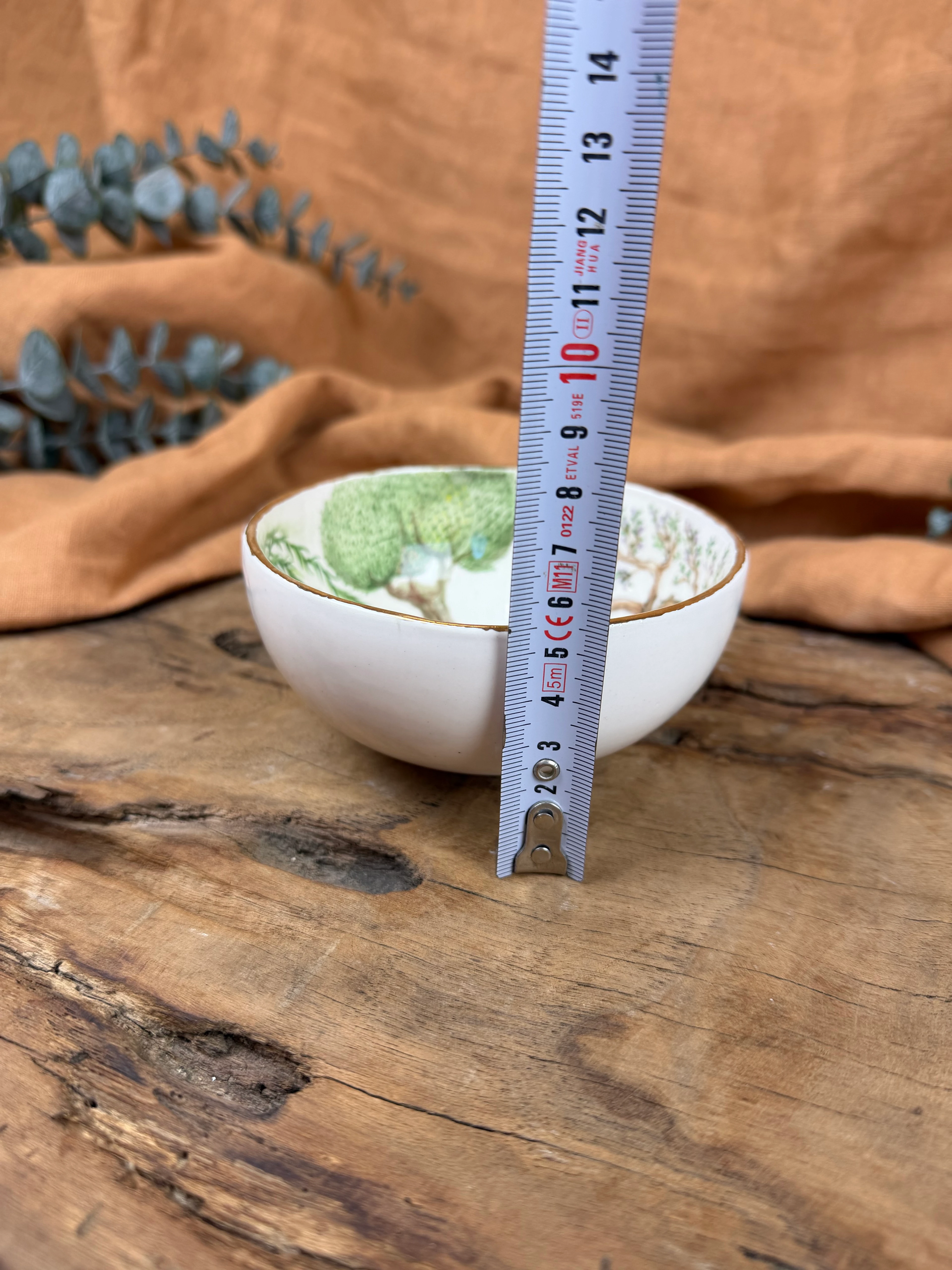 El Boyaması Çerez Kasesi (24k altın detaylı)