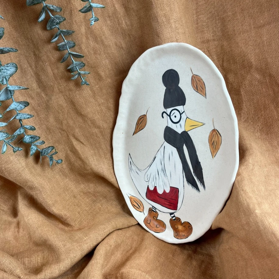 STONEWARE SONBAHAR TEMALI SUNUM TABAĞI (YORGUN ÖRDEK)