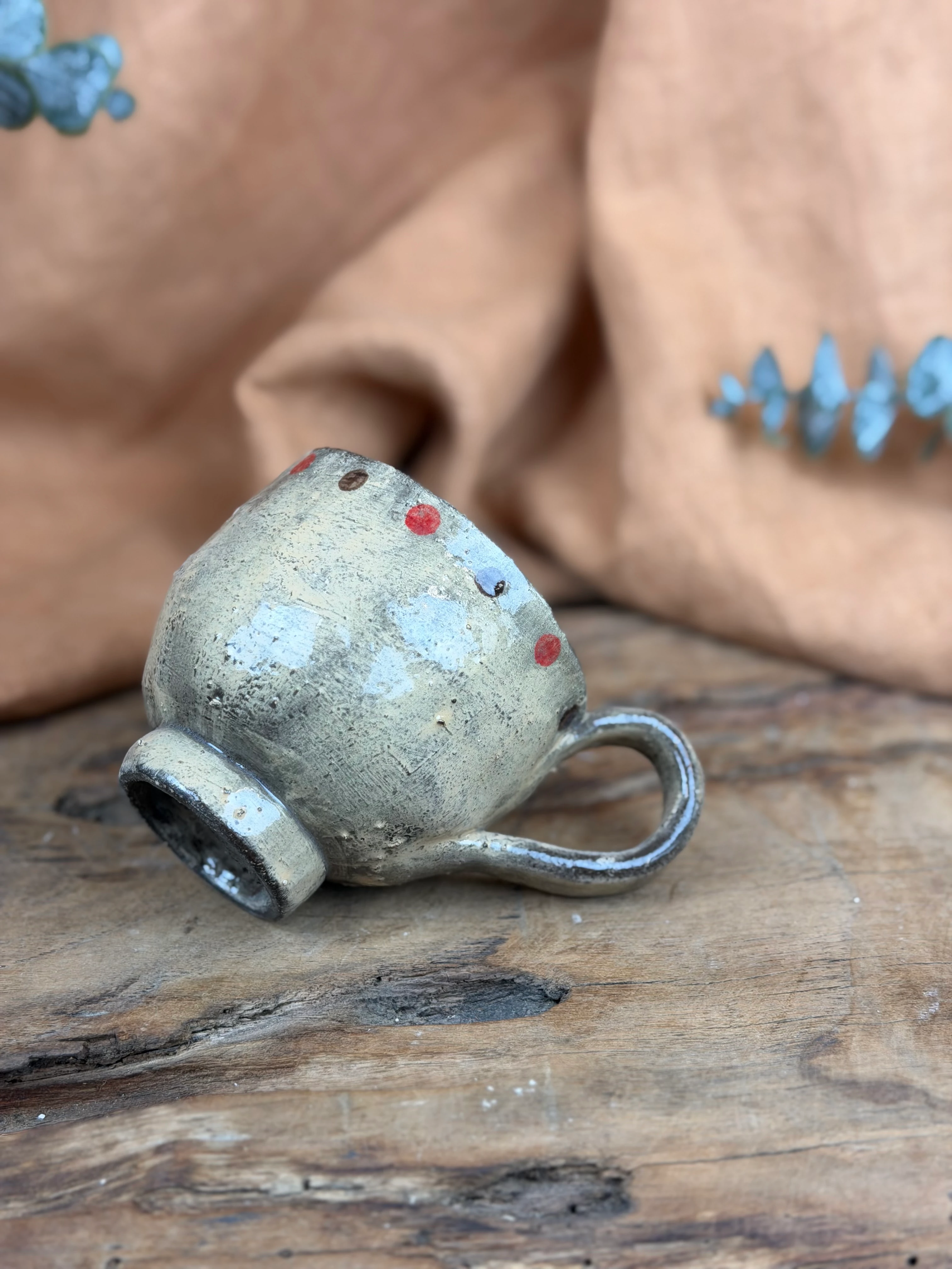 El Yapımı Stoneware çay / kahve fincanı