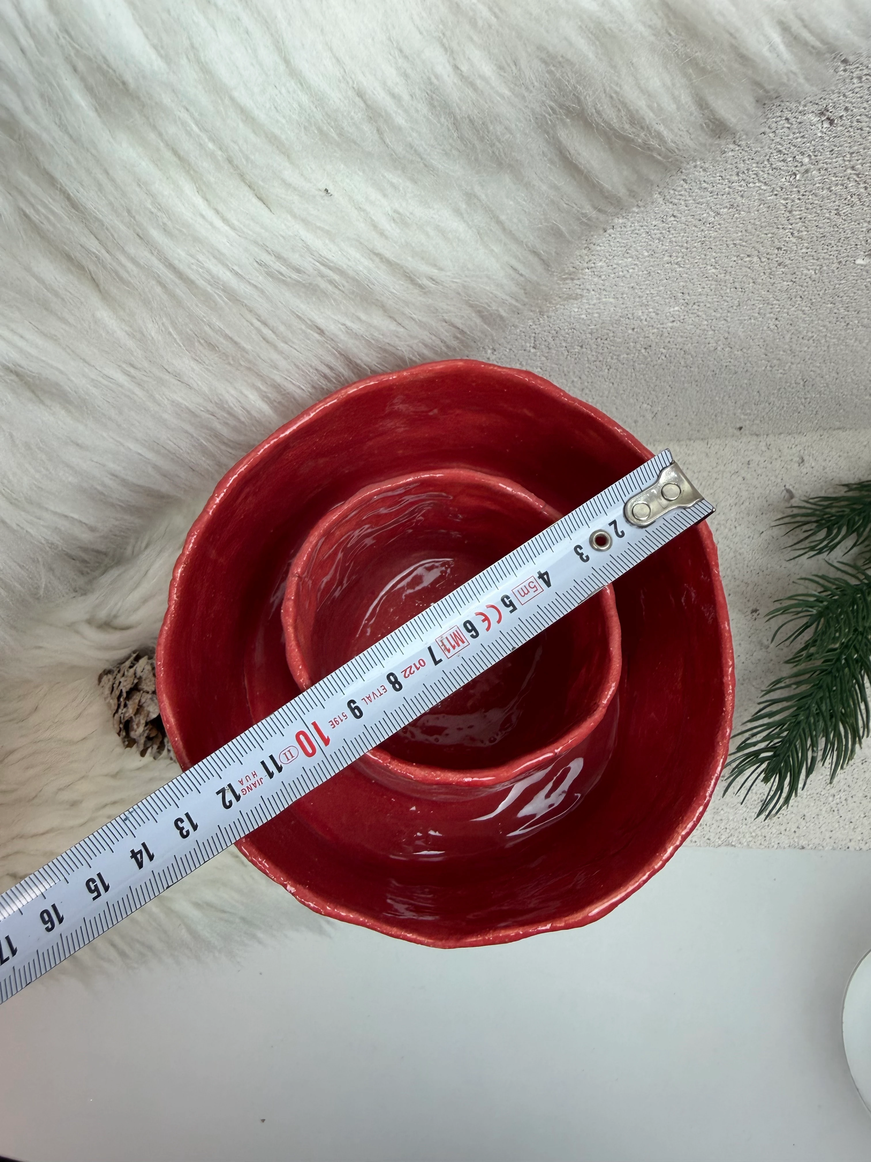 Masa üstü seramik ateş çukuru.