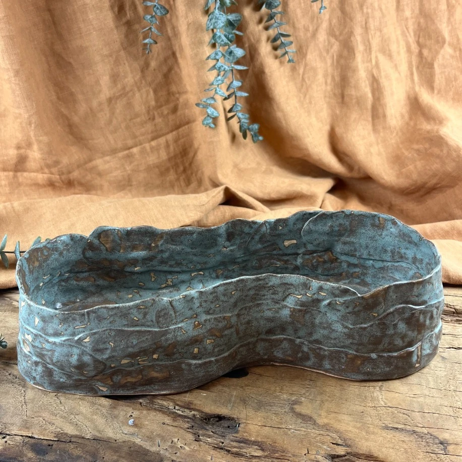 EL YAPIMI STONEWARE SUNUM TABAĞI