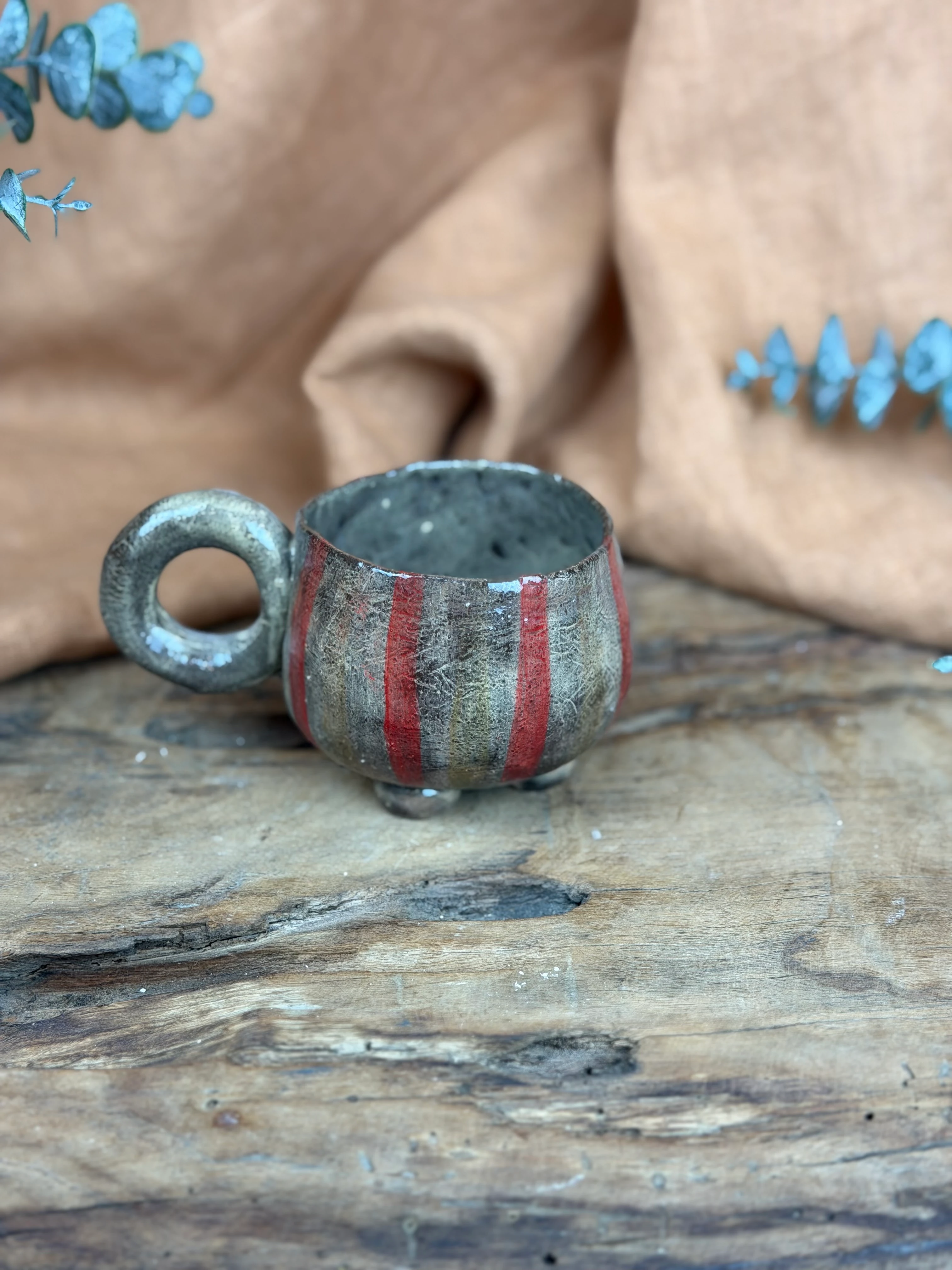 El yapımı Stoneware 160ml fincan / vintage sevenlere..