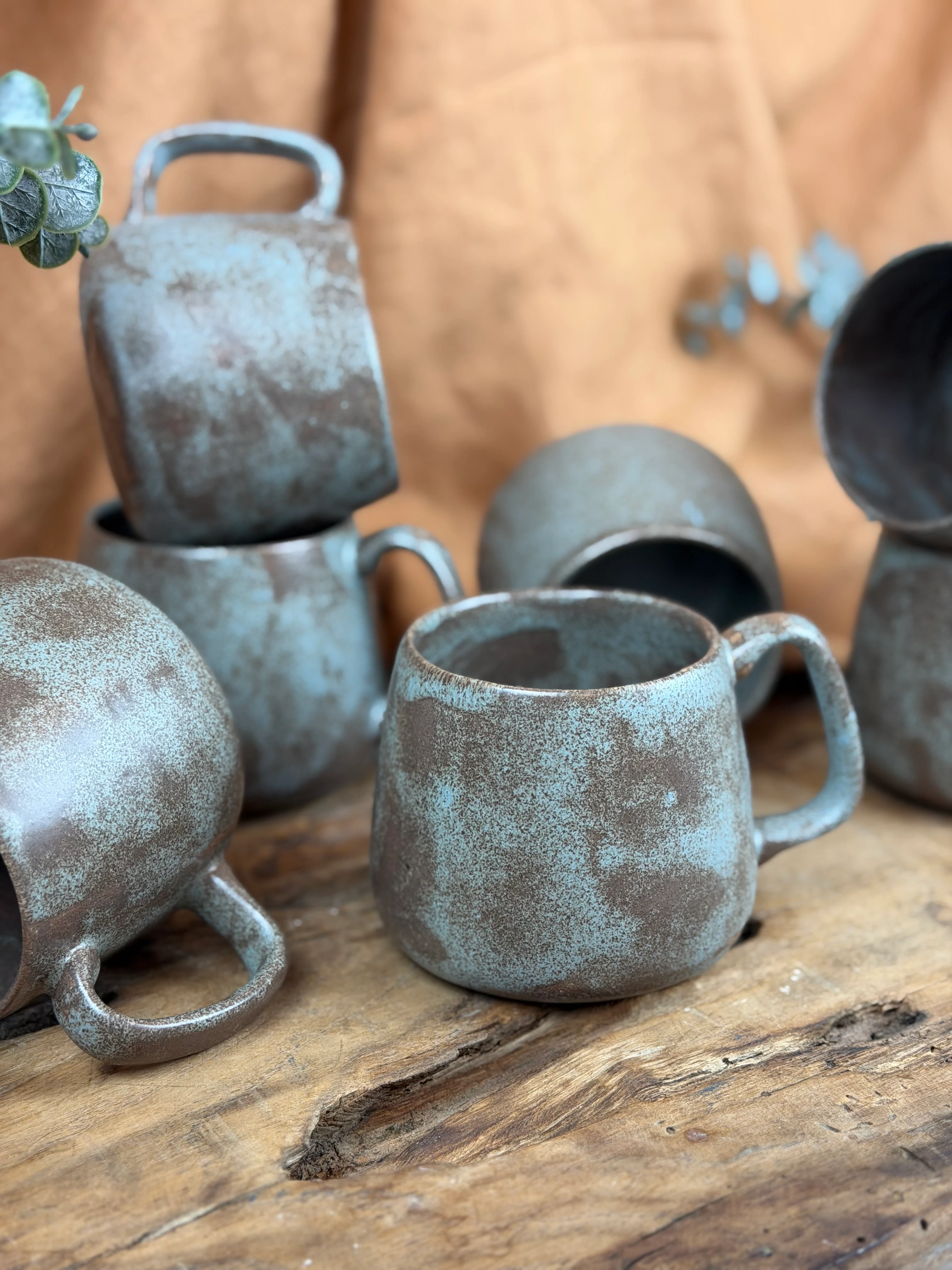 Mavi-Kahve Büyük boy (400ml) mug