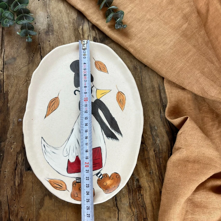 STONEWARE SONBAHAR TEMALI SUNUM TABAĞI (YORGUN ÖRDEK)