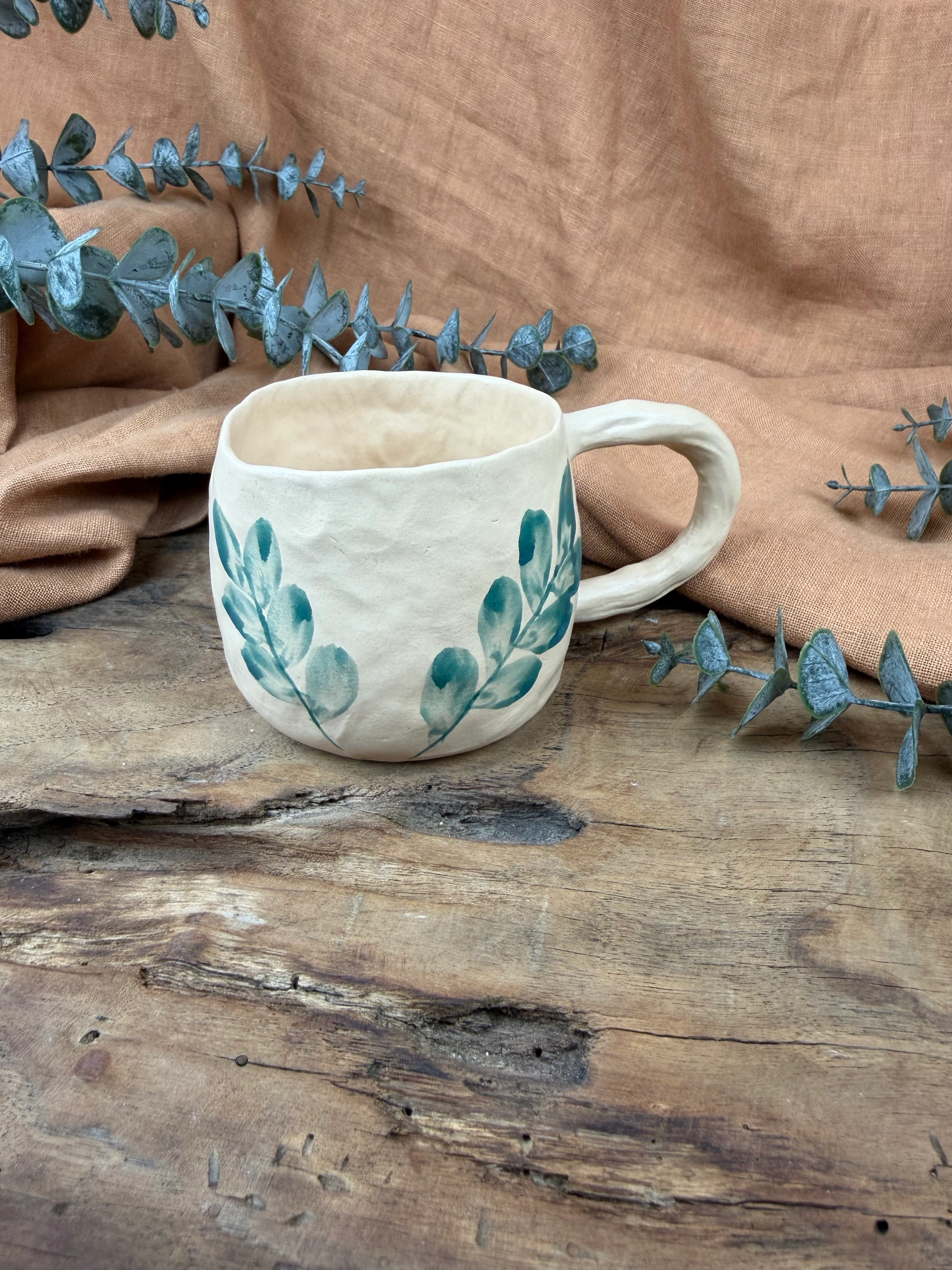 El Yapımı Stoneware Seramik Mat Dokulu 250ml mug