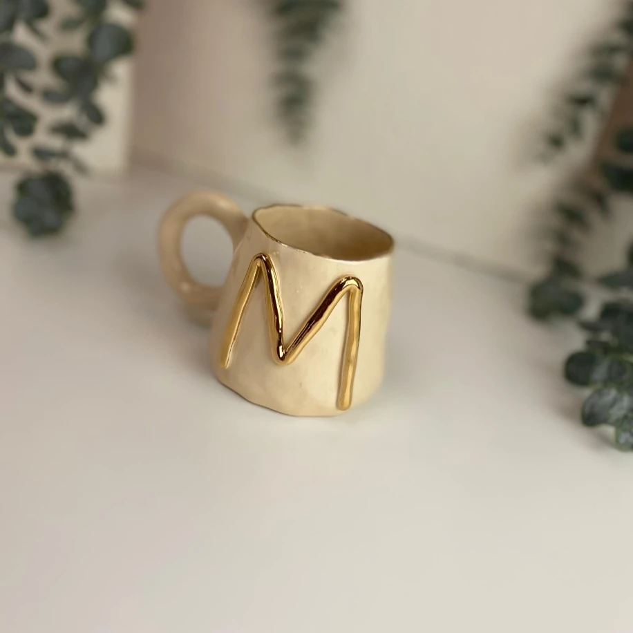 24K ALTIN M HARFLİ FİNCAN