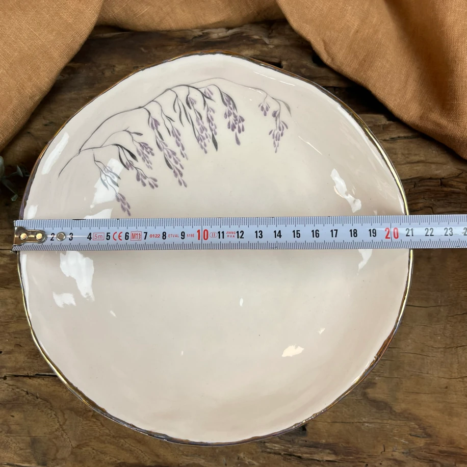 El Boyaması Ayaklı Kase