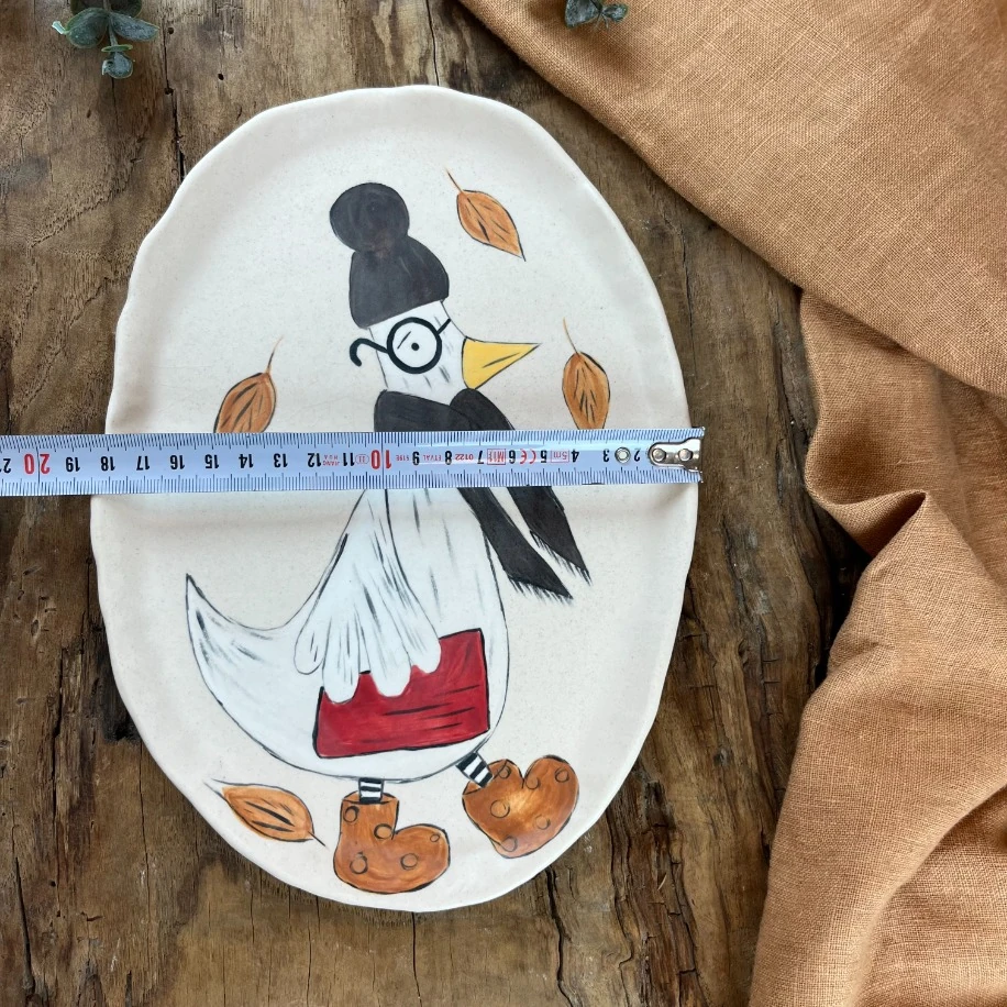 STONEWARE SONBAHAR TEMALI SUNUM TABAĞI (YORGUN ÖRDEK)