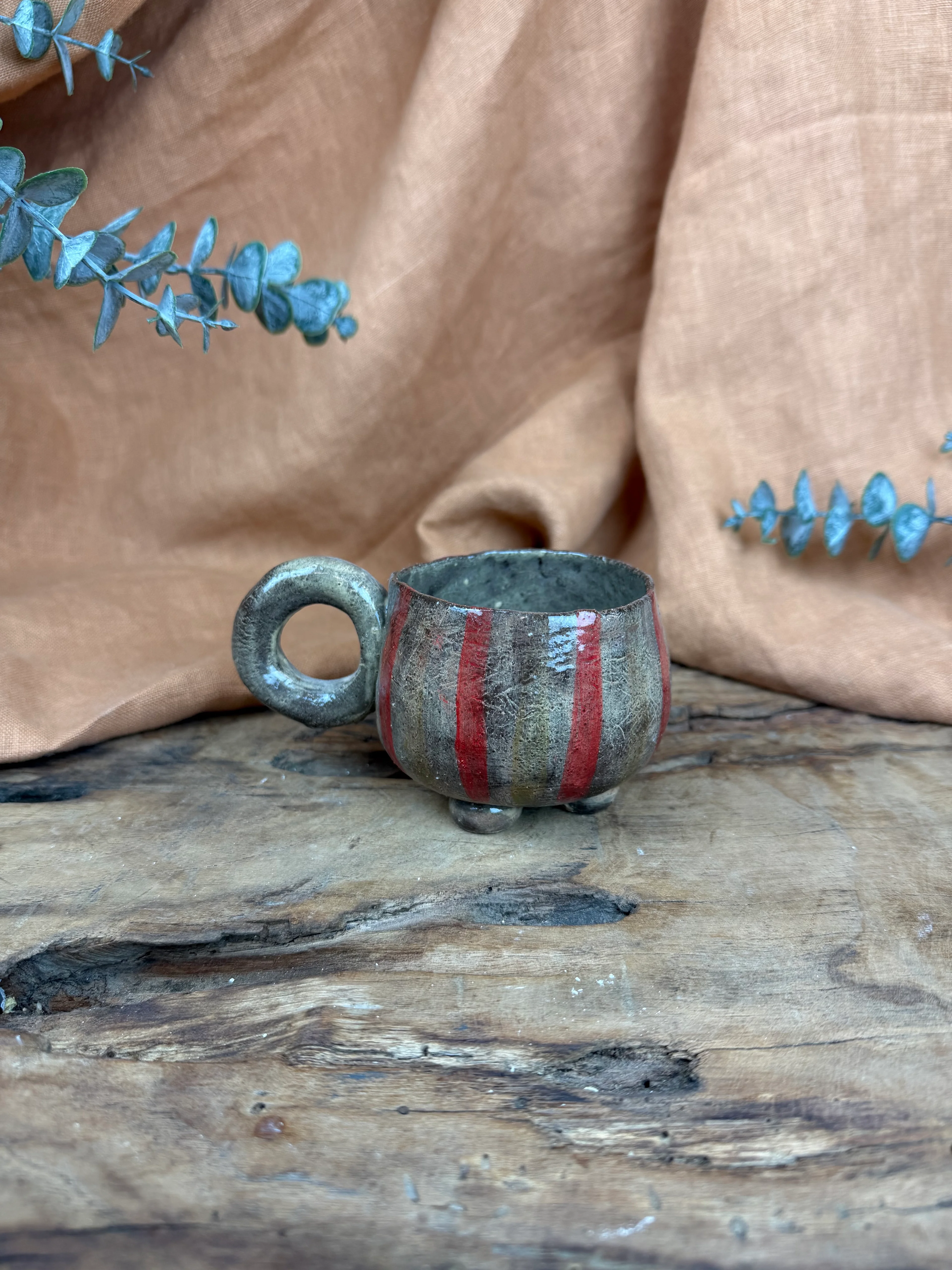 El yapımı Stoneware 160ml fincan / vintage sevenlere..