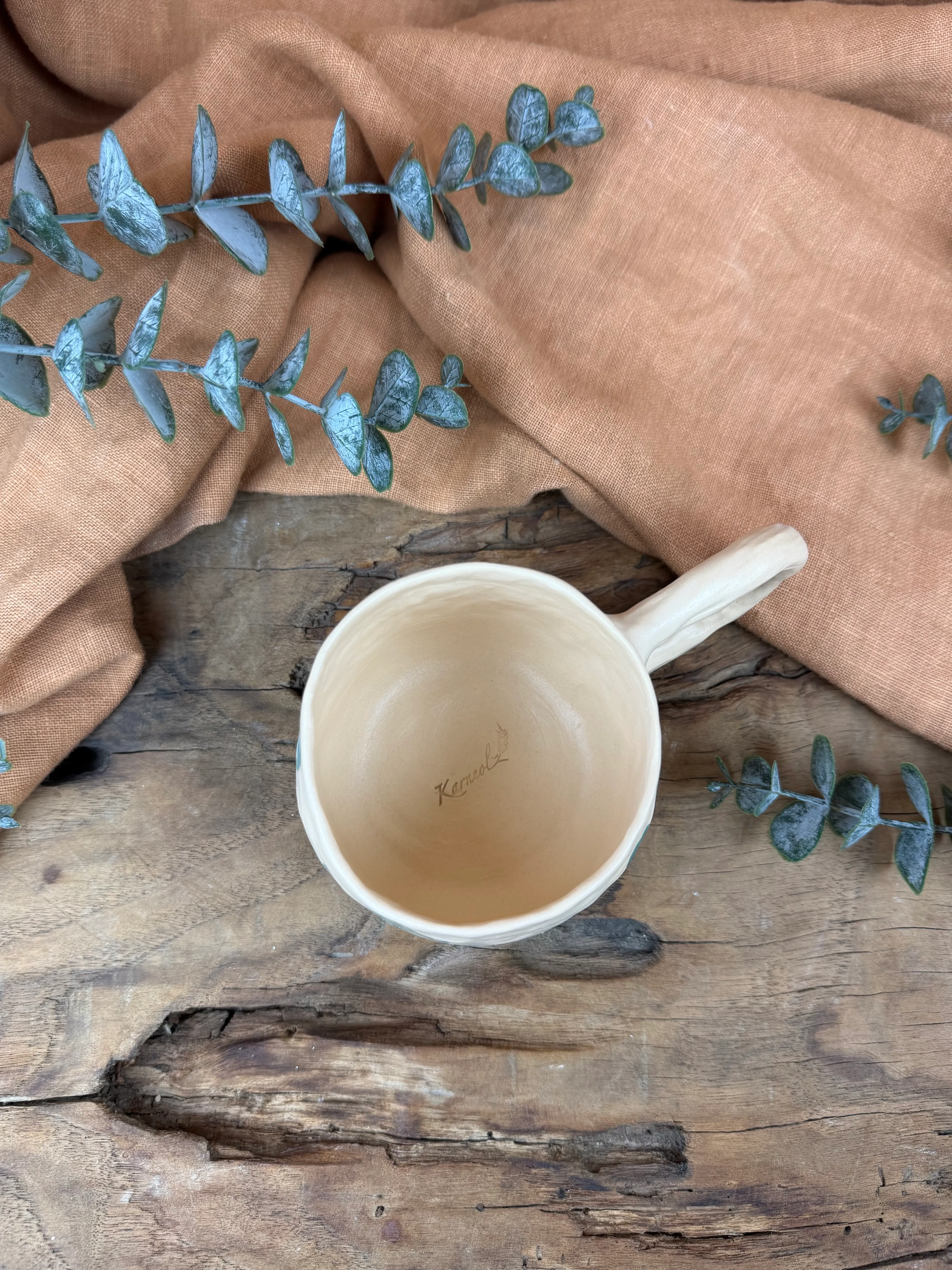 El Yapımı Stoneware Seramik Mat Dokulu 250ml mug