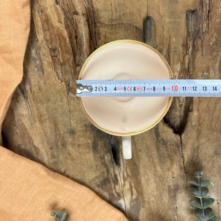 BUBBLE DESENLİ VE 24K ALTIN DETAYLI FİNCAN (200ML)