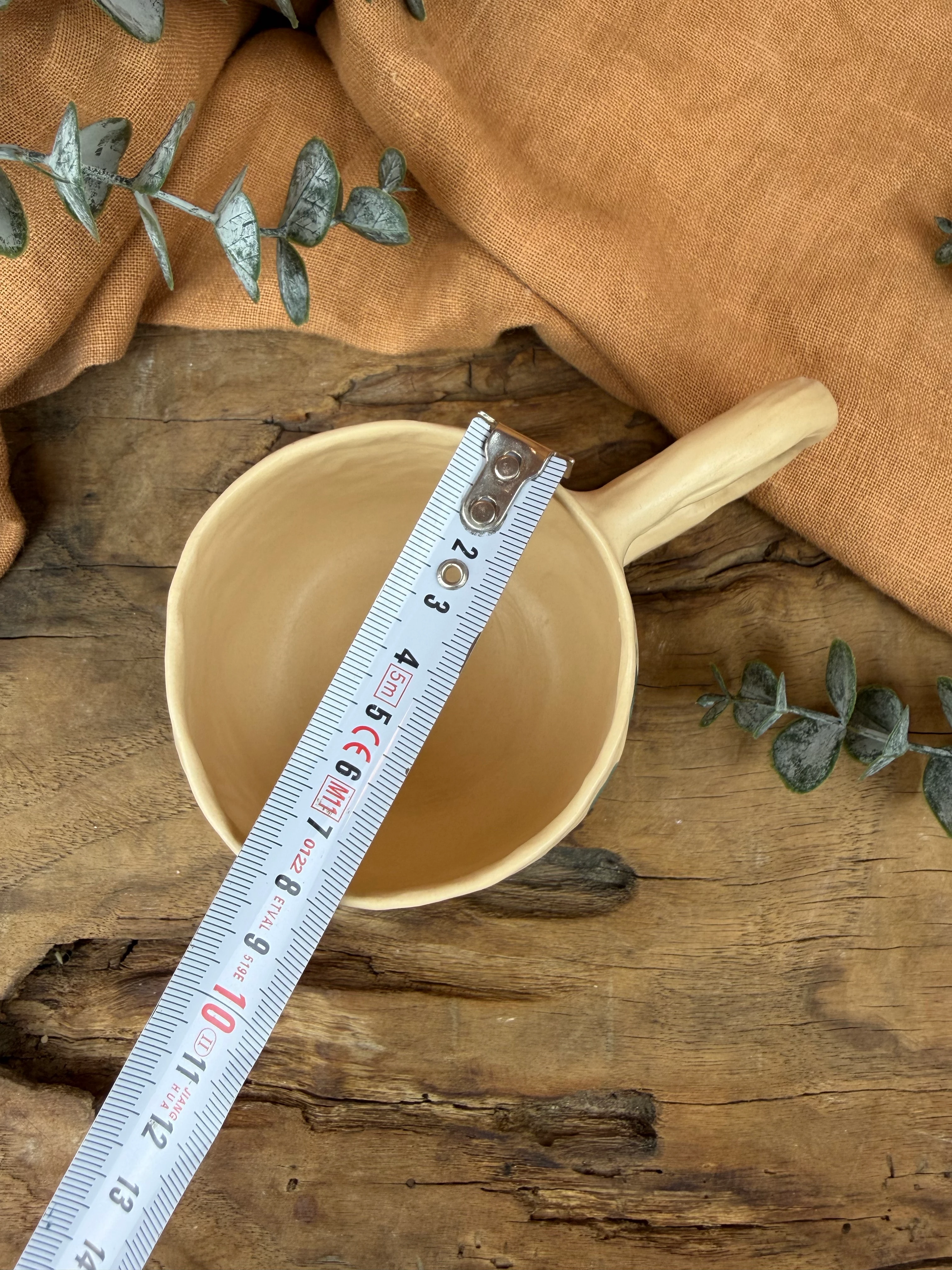 El Yapımı Stoneware Seramik Mat Dokulu 250ml mug