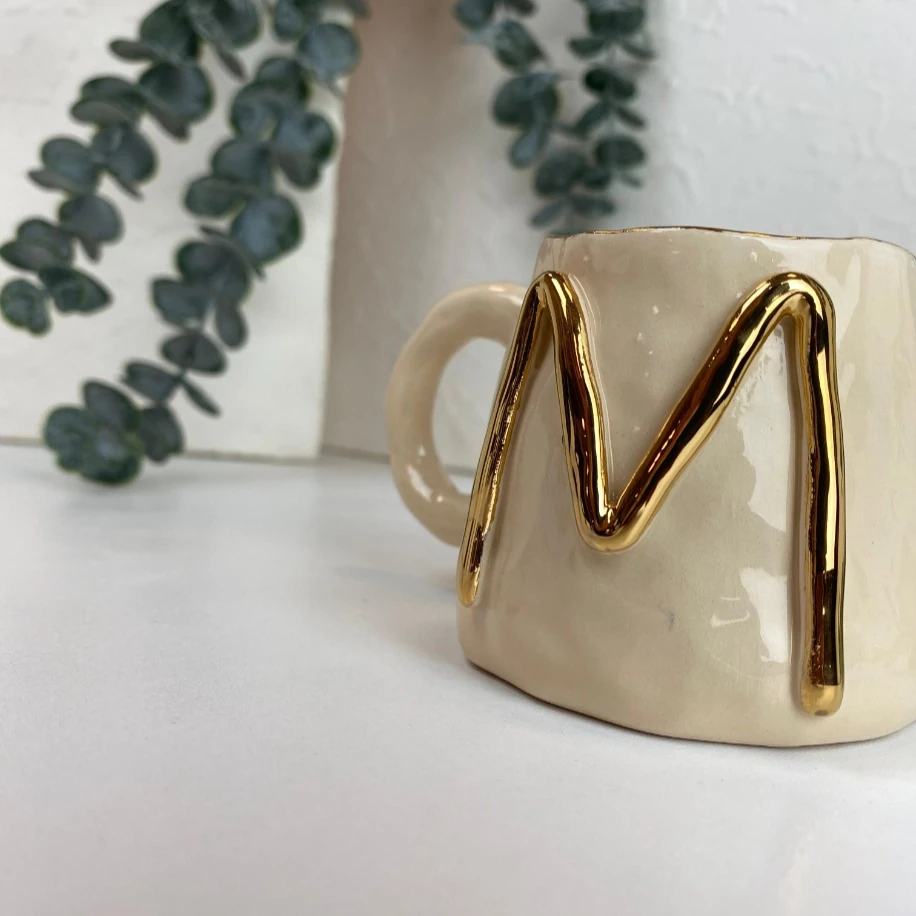 24K ALTIN M HARFLİ FİNCAN