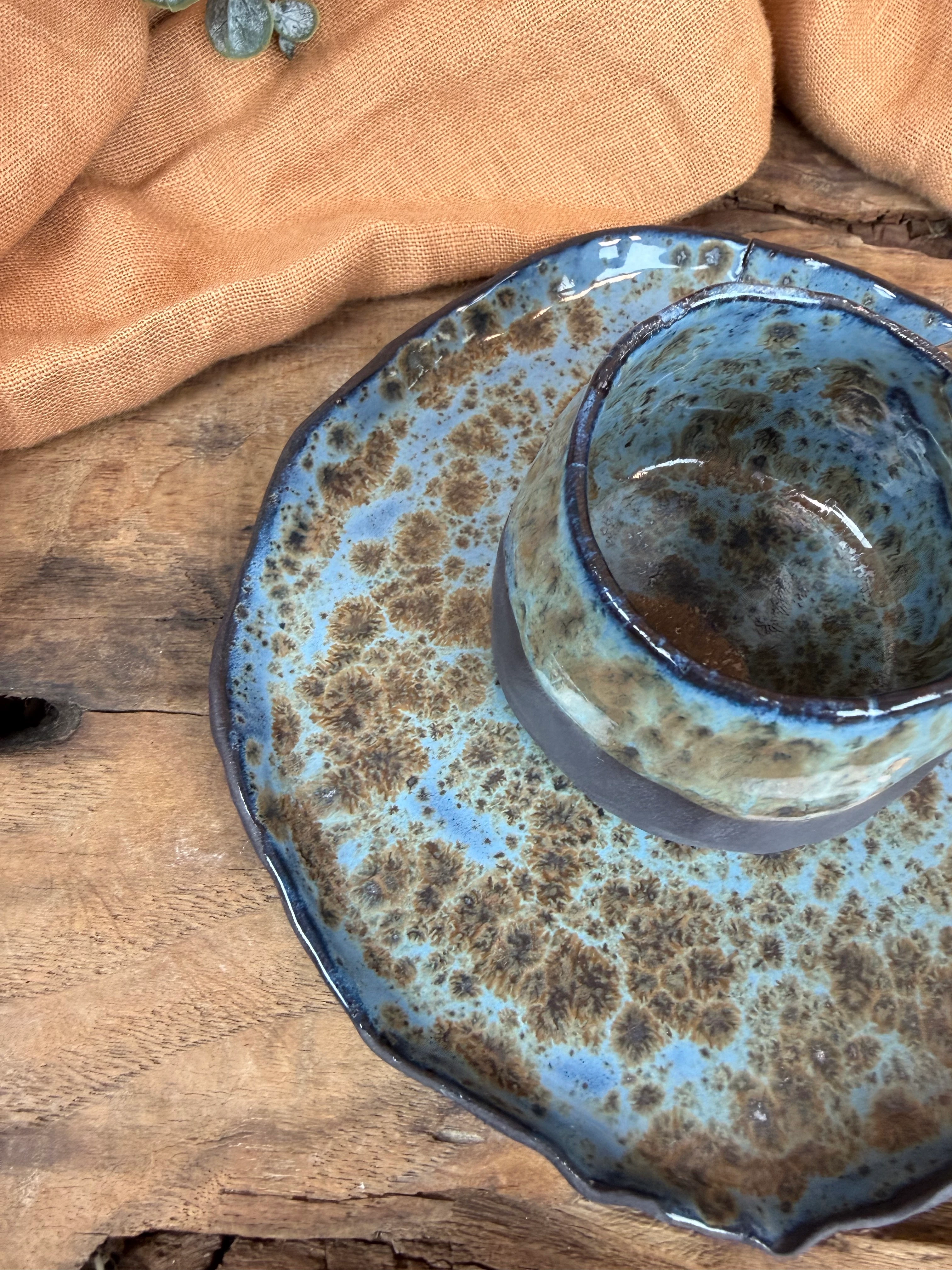 Doğal Dokulu Stoneware Kahve Fincanı – 100 ml