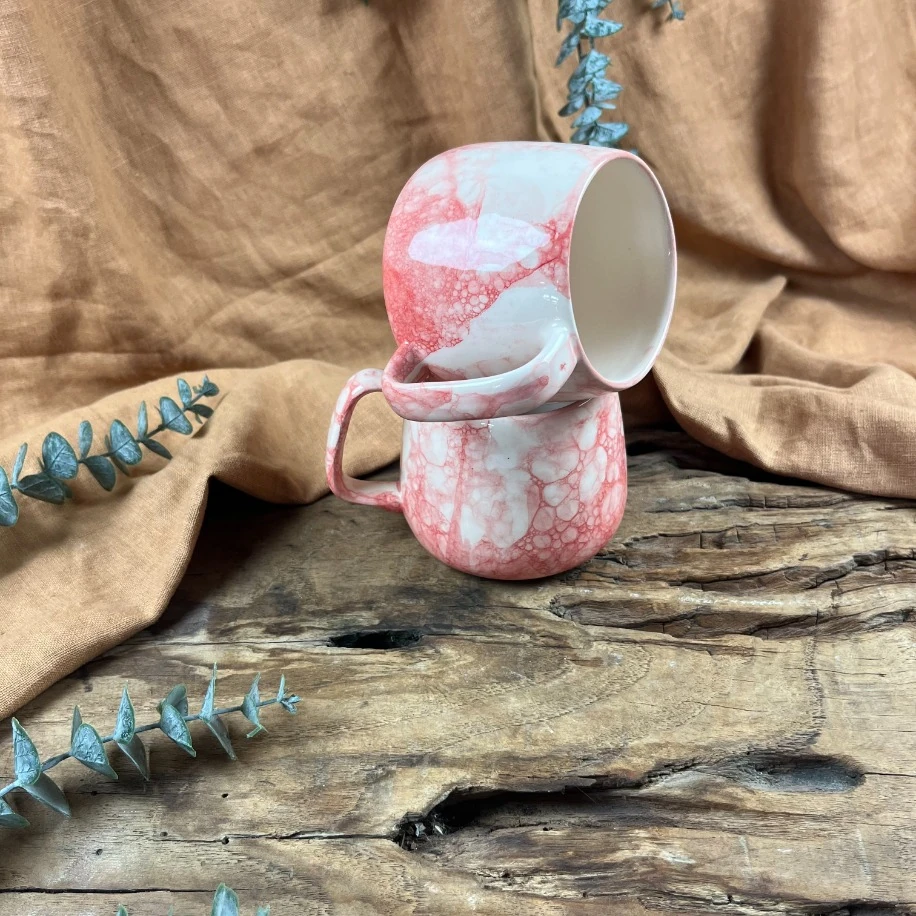 BUBBLE DESENLİ 400ML MUG (2ADET)