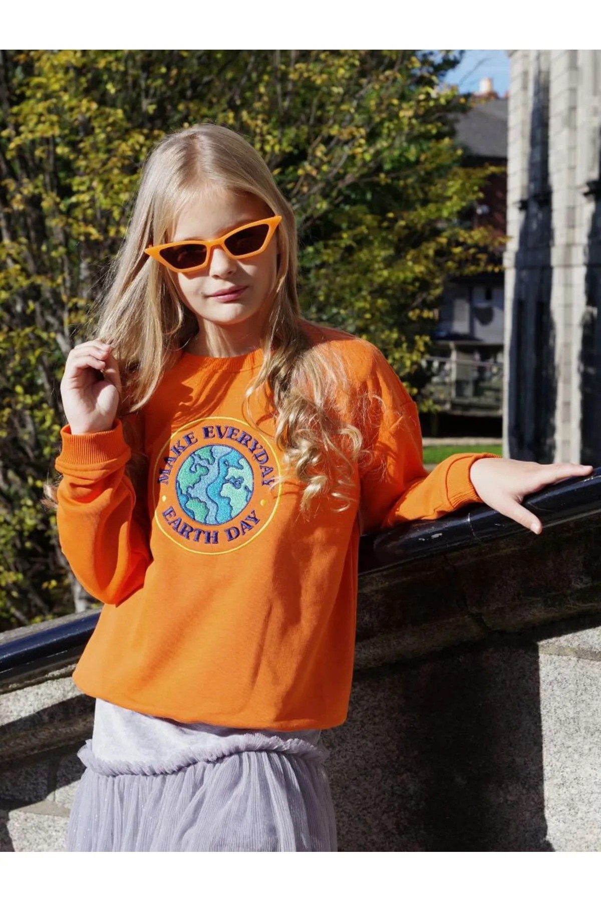 Happy & Mini Make Everyday Earth Day- Çocuk Sweatshirt