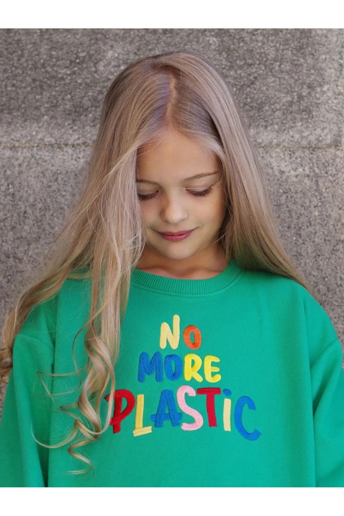 Happy & Mini No More Plastic- Çocuk Sweatshirt