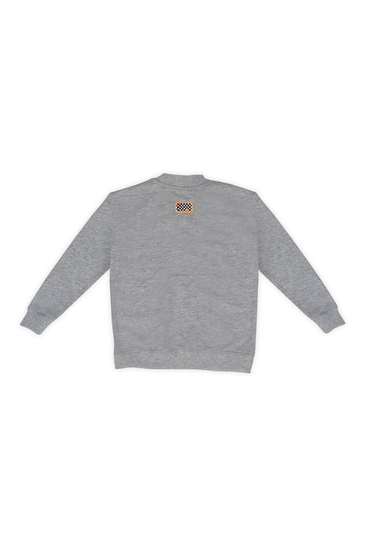 Bisiklet Yaka Fermuarlı Çocuk Ceket / Sweatshirt - Gri