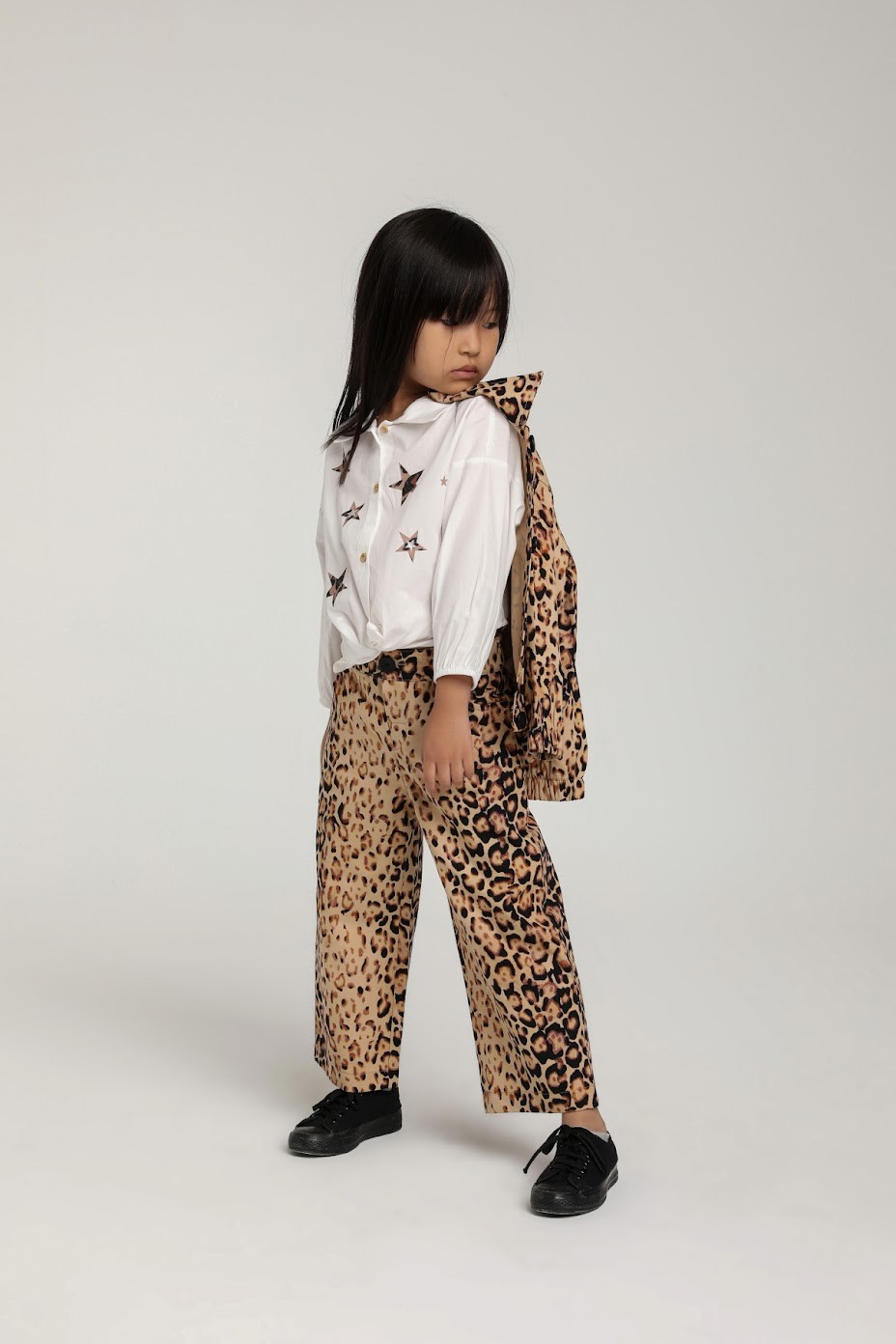 Escabel Bebe Ceket Leopar