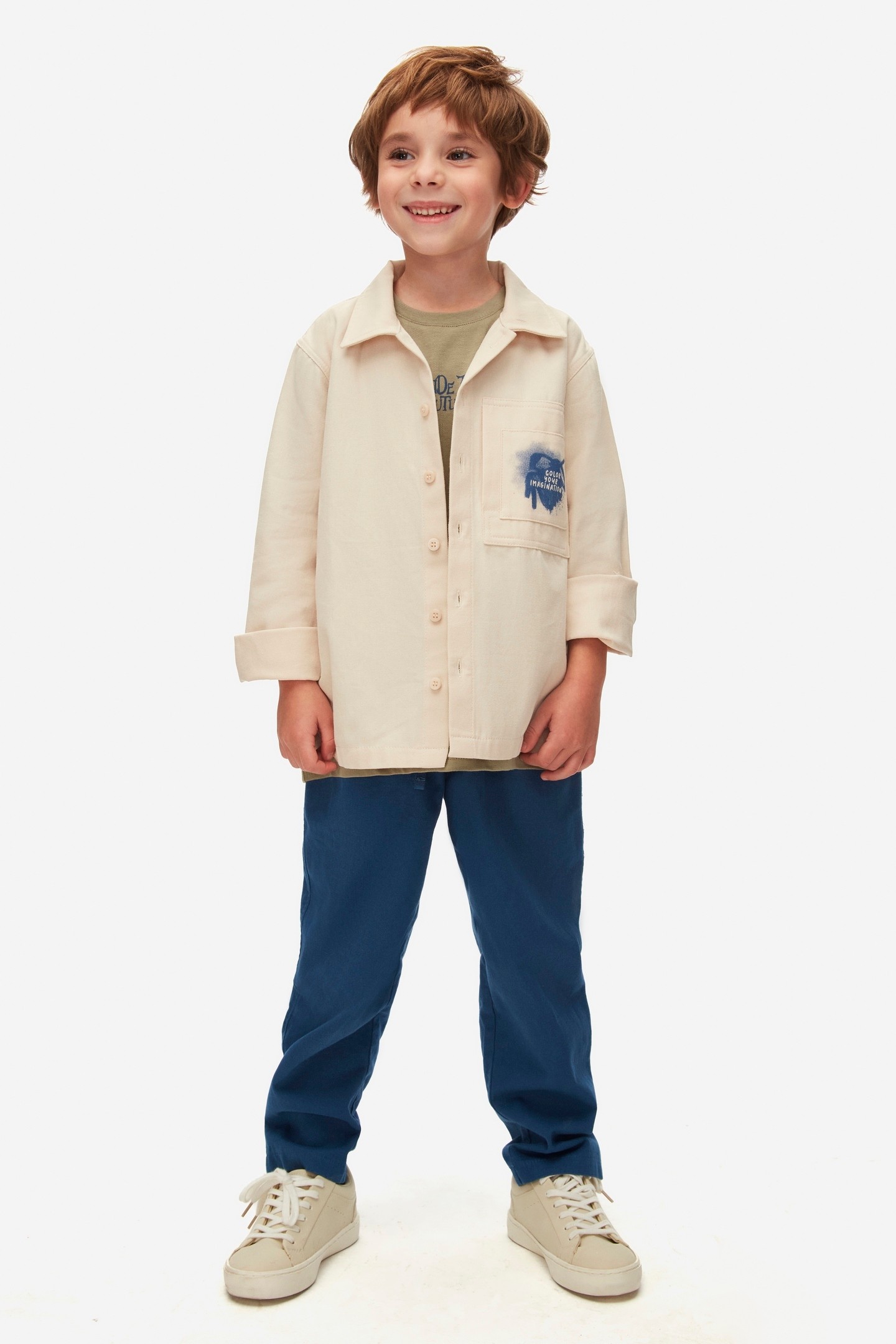 blanc pantolon indigo 4-8