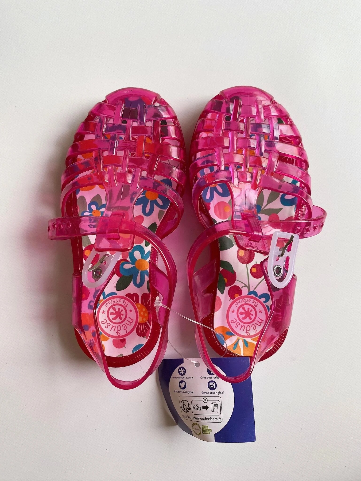 Meduse Sunpatch Cobalt Sandals Çocuk Sandalet - Pembe Desenli