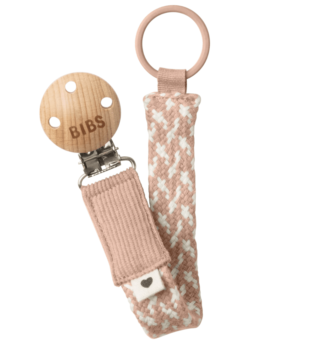 Bibs Paci Braid Emzik Askısı - Blush/Ivory