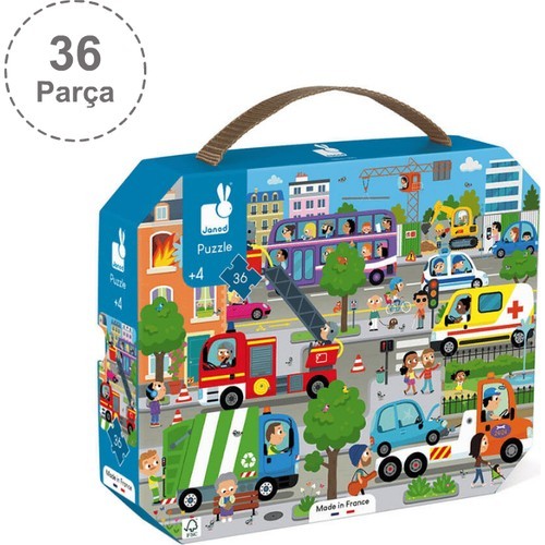 Janod 36 Parça Çantalı Puzzle - Şehir