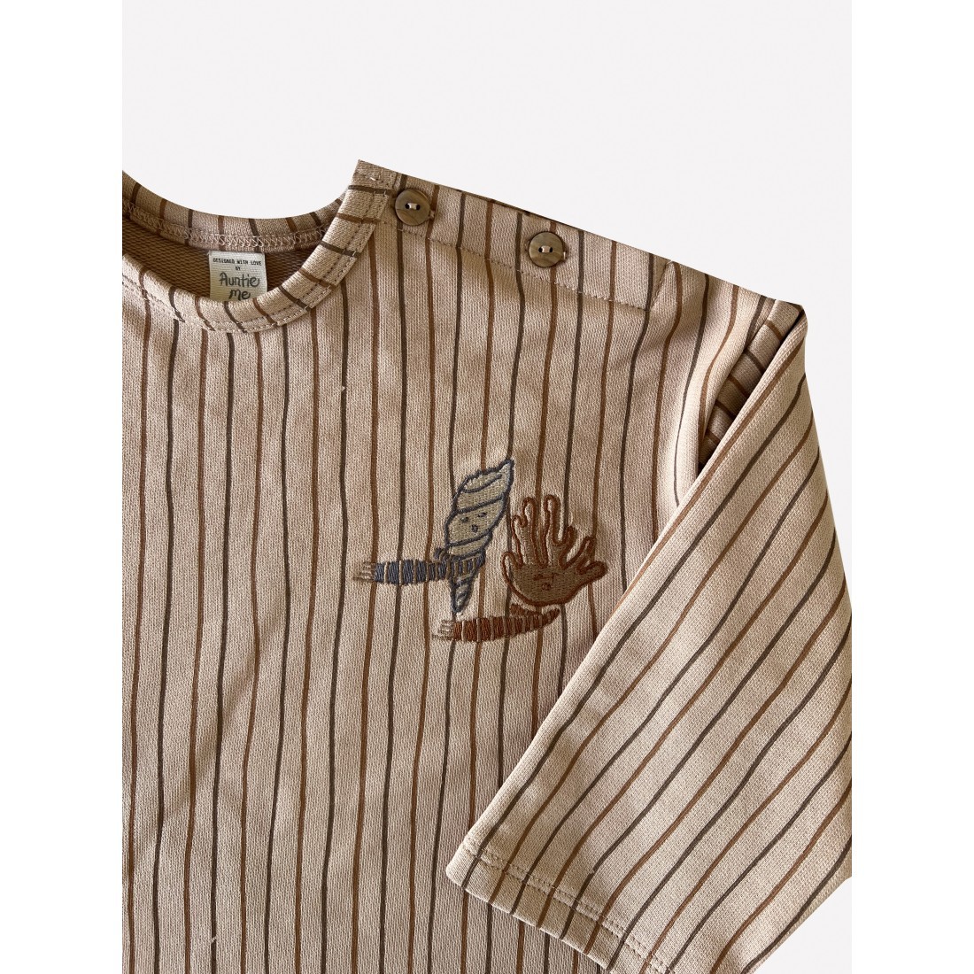 Auntie Me Organik 'Wavy Striped' Eşofman Üstü