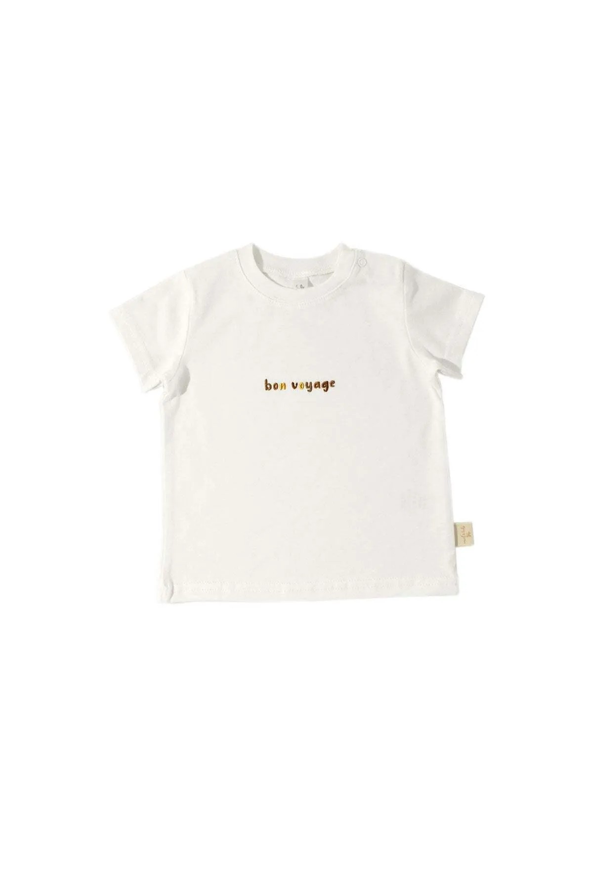 Miela Kids Bon Voyage Nakışlı Slogan Bebek Tshirt