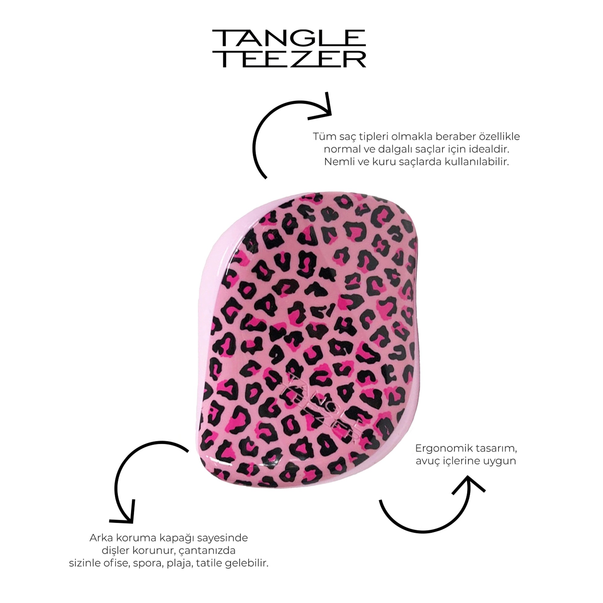 Tangle Teezer On The Go - Pembe Leopar