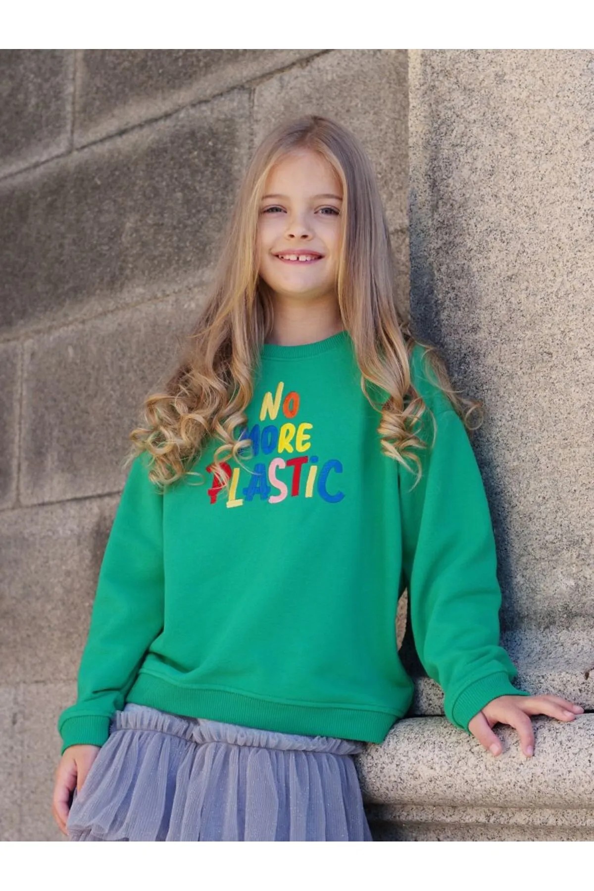 Happy & Mini No More Plastic- Çocuk Sweatshirt