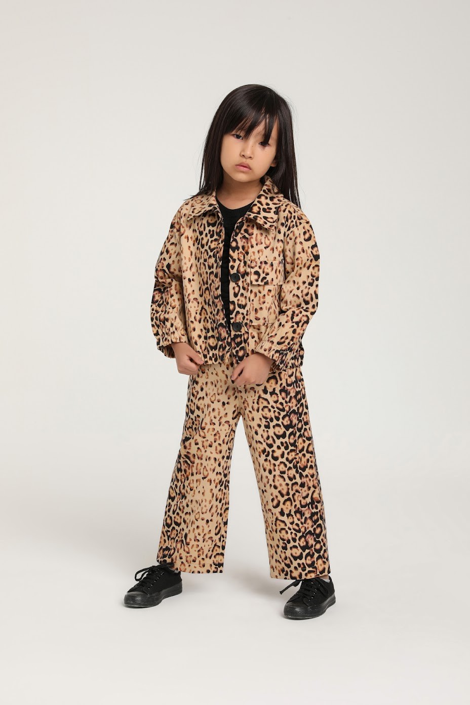 Escabel Bebe Pantolon Leopar