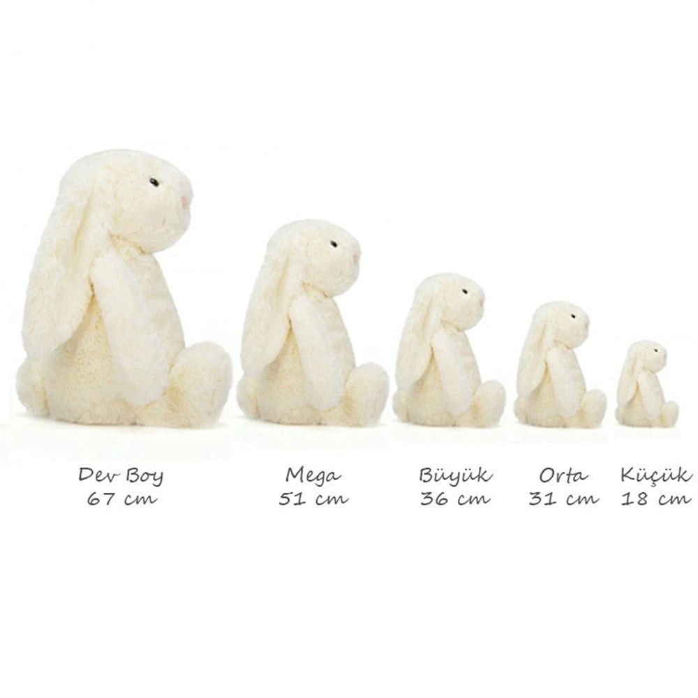 Jellycat - Bashful Tavşan - Pudra - Orta Boy - 31 cm