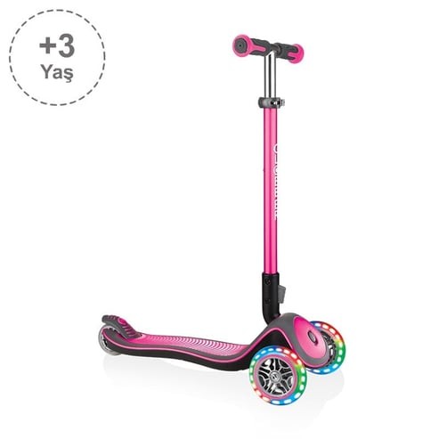 Globber Elite Deluxe Işıklı Scooter - Pembe