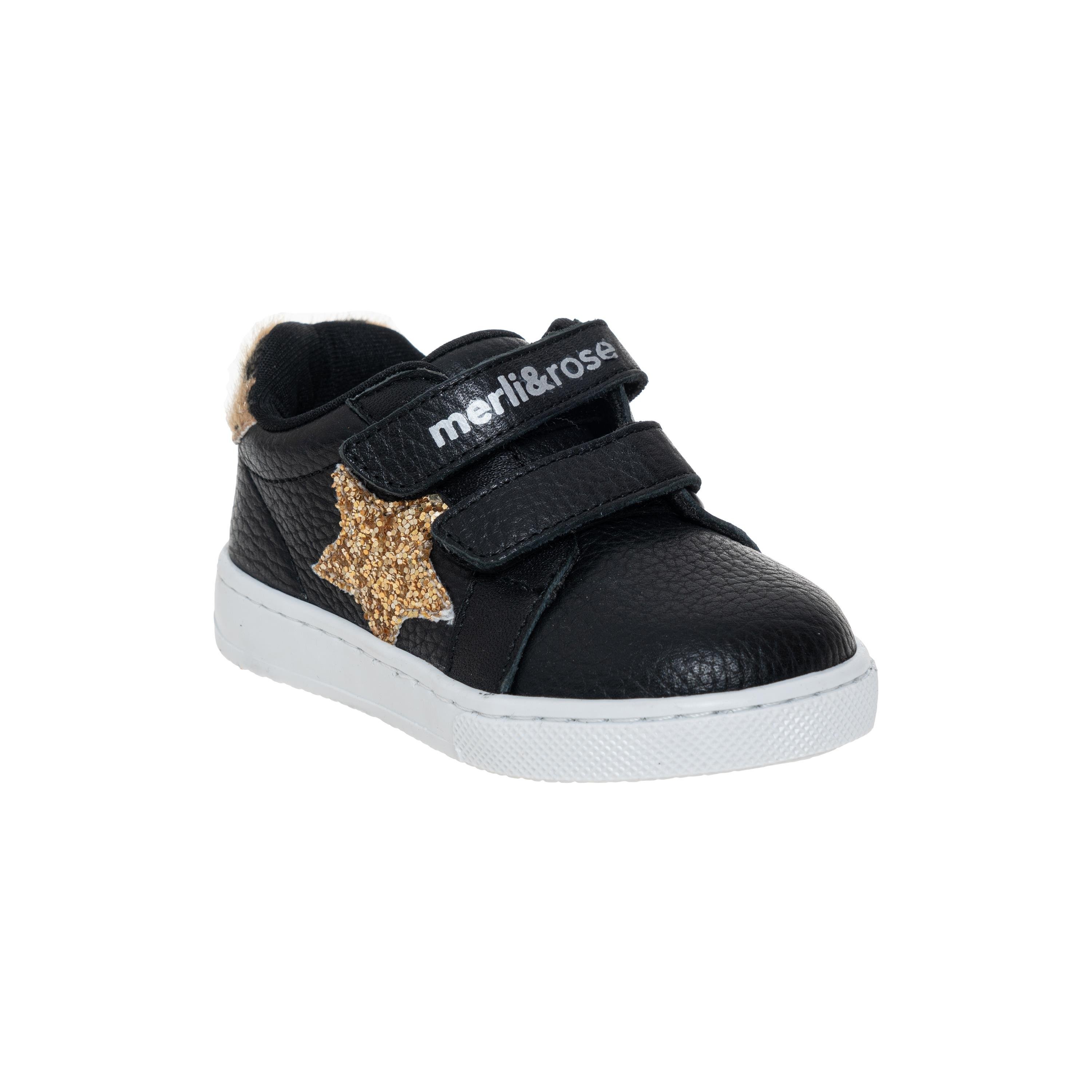 Merli&Rose Star Sneaker | Siyah-Leopar-Gold