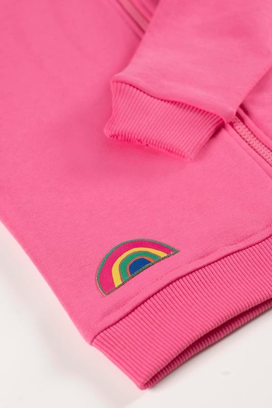 Çocuk Bisiklet Yaka Fermuarlı Ceket / Sweatshirt - Pembe