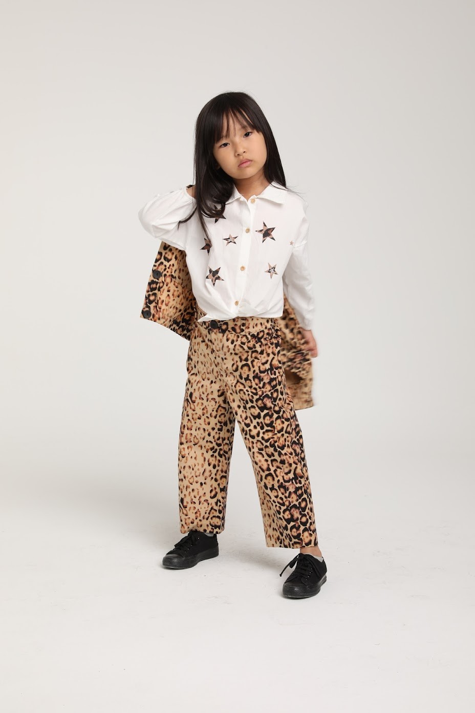 Escabel Bebe Pantolon Leopar