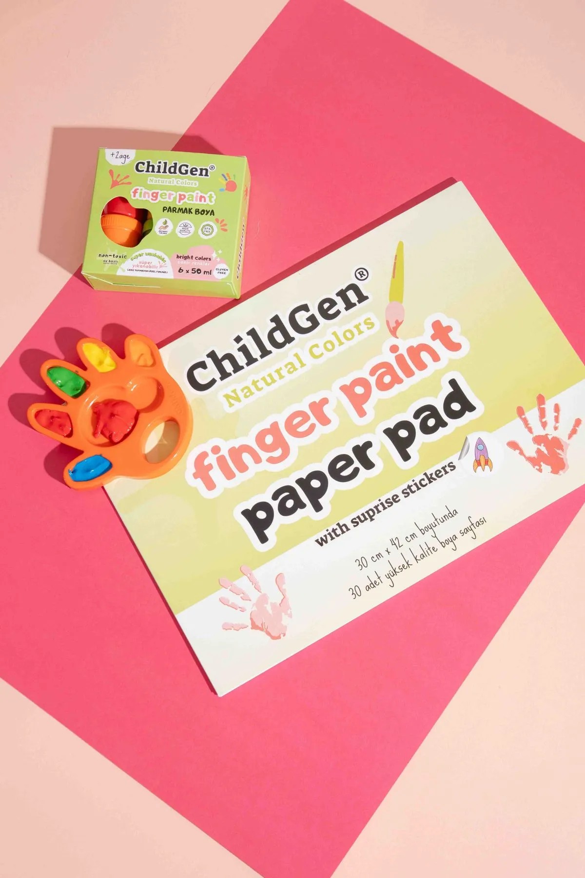 ChildGen Parmak Boya Resim Defteri - Finger Paper Pad