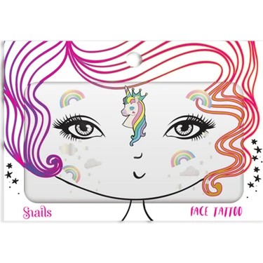 Snails Yüz Dövmesi - Unicorn