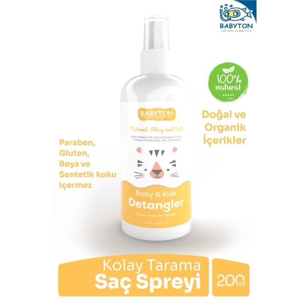 Bebek ve Çocuklar için Kolay Saç Tarama Spreyi 200 ml