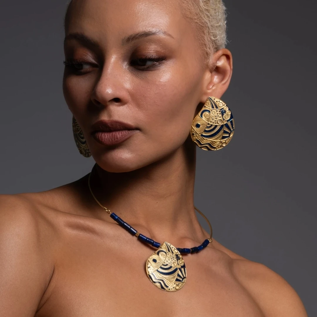 Aura of the Sea Lapis Küpe Seti