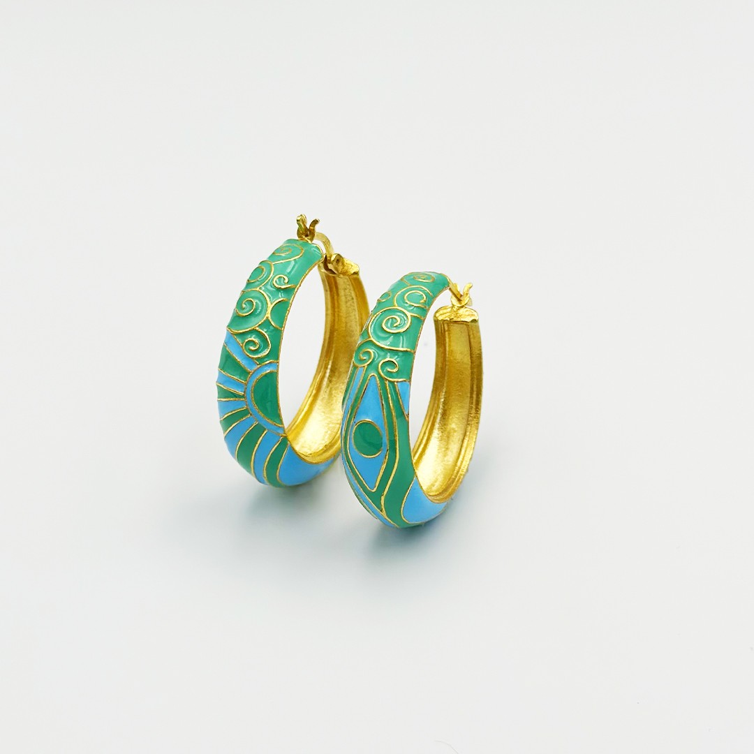 Echoes of the Sea Küpe Seti (Turquoise)