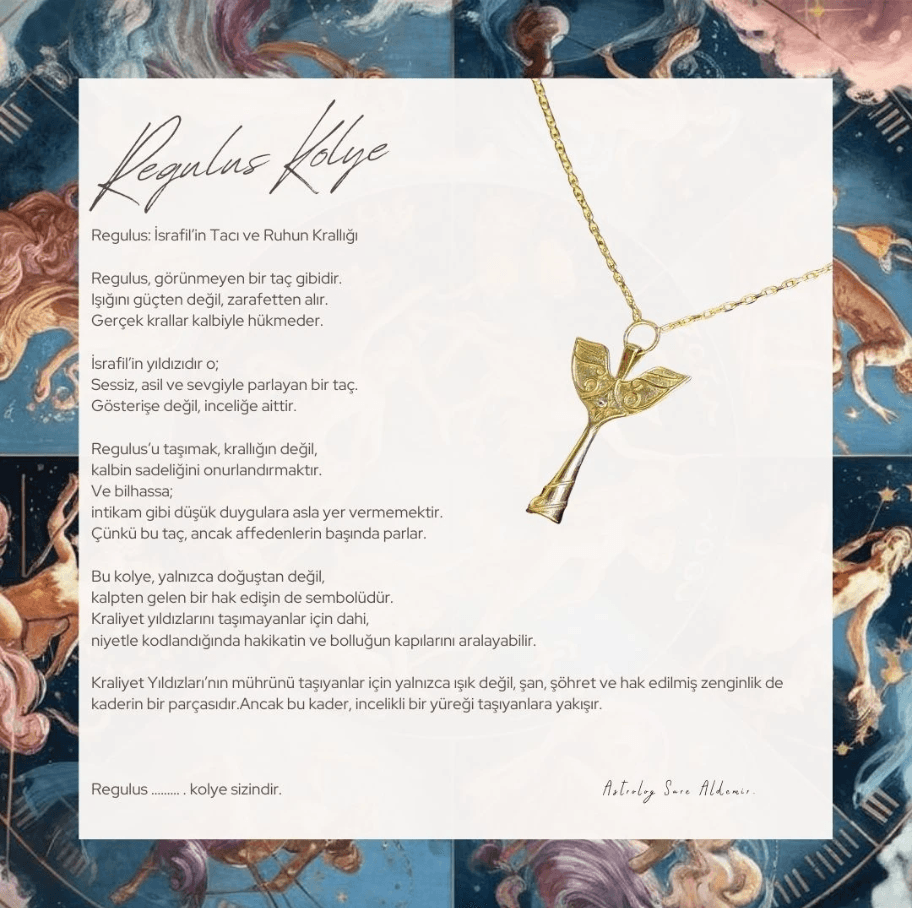 Regulus Altın Melek Kolye