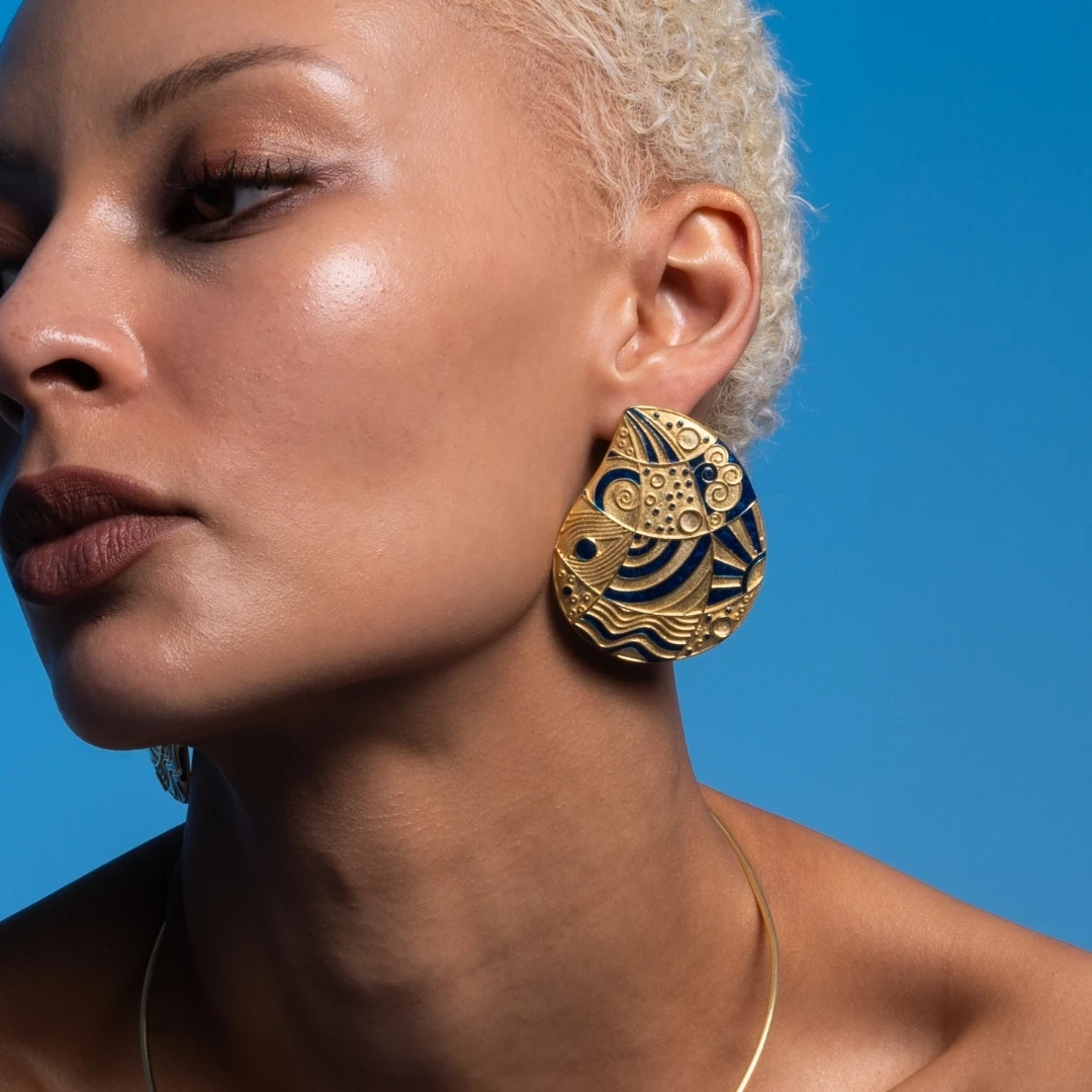 Aura of the Sea Lapis Küpe Seti