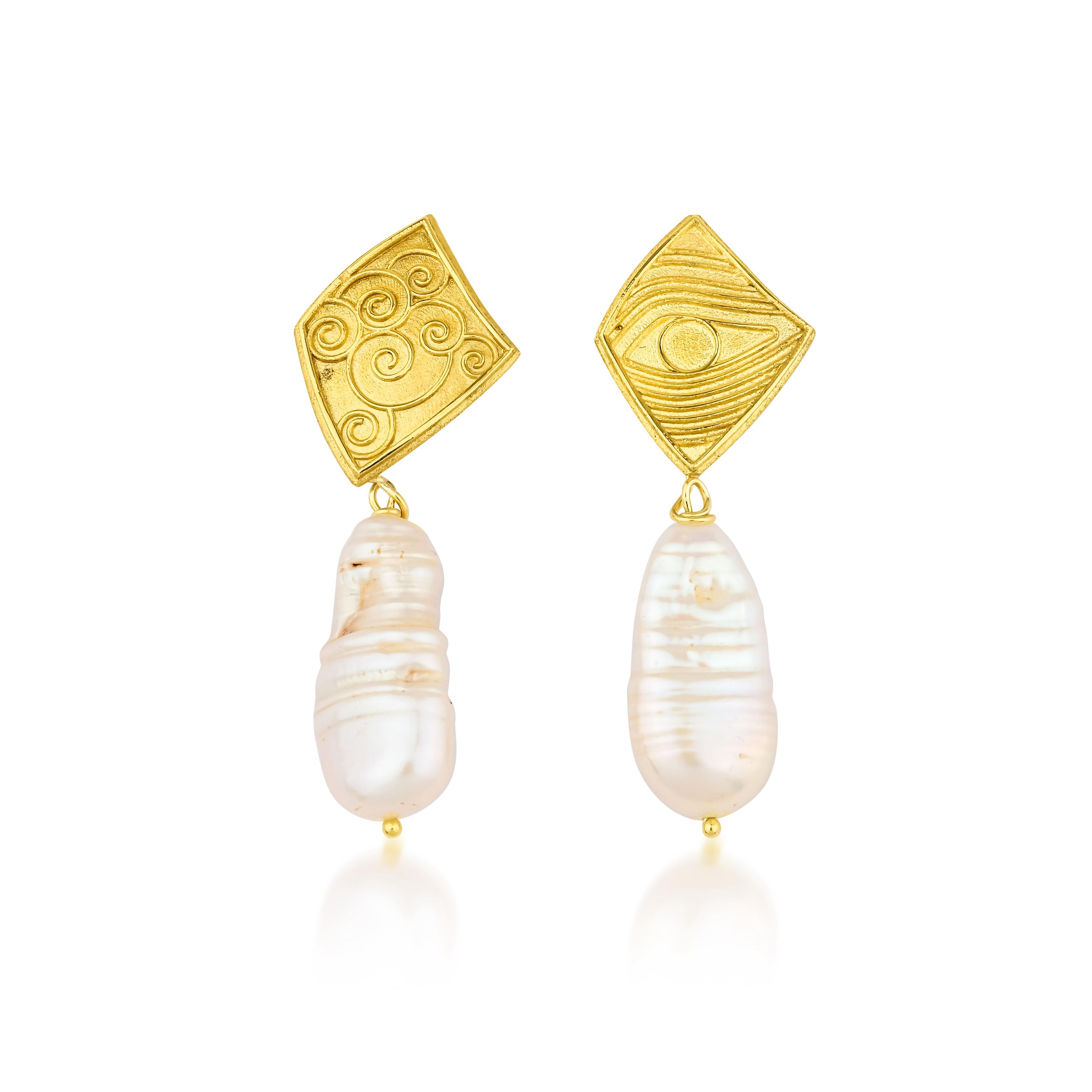 Eye of Nature Pearls Küpe Seti