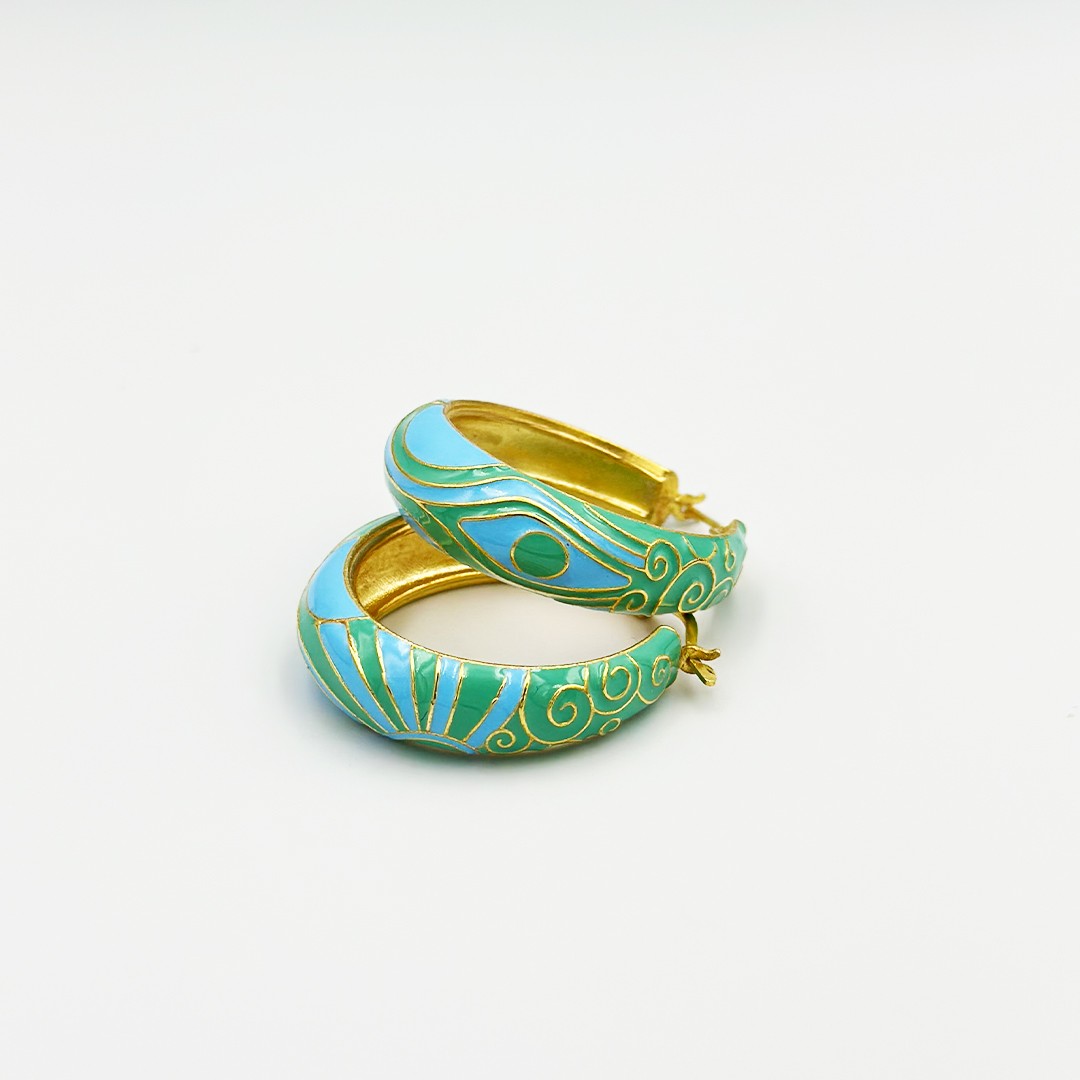 Echoes of the Sea Küpe Seti (Turquoise)